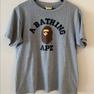 Authentic BAPE College Tee - Grey